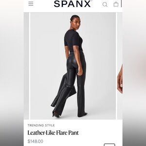 SPANX leather flare pant